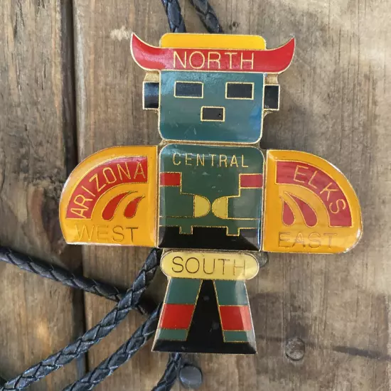 Enamel Kachina Arizona Bolo Tie 