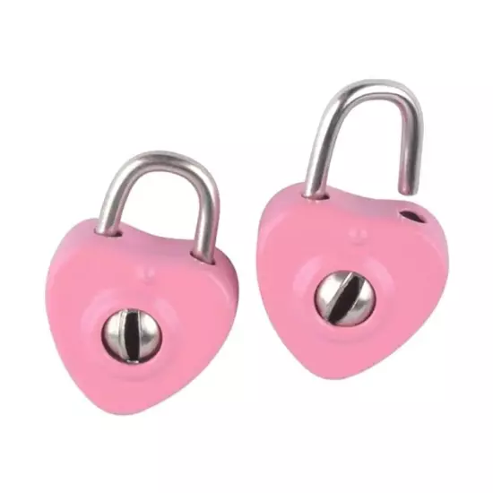 1Set Luggage Lock Security Key Lock Heart Shaped Journal Book Lock