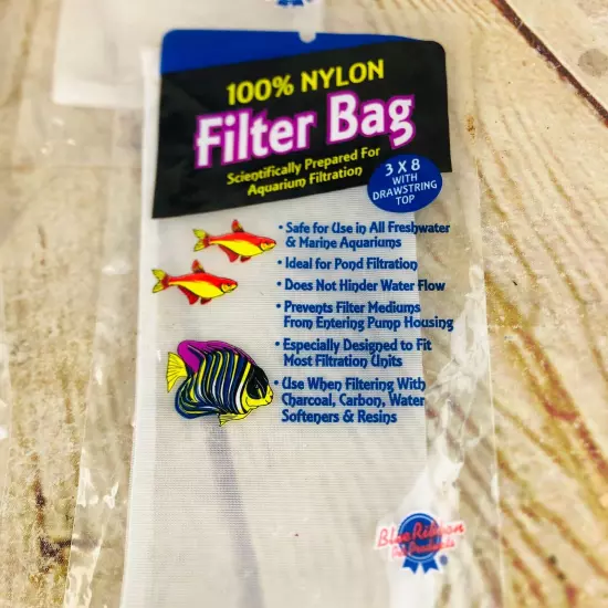 lot of 4 Blue Ribbon Pet Products 100% Nylon Filter Bag with Drawstring