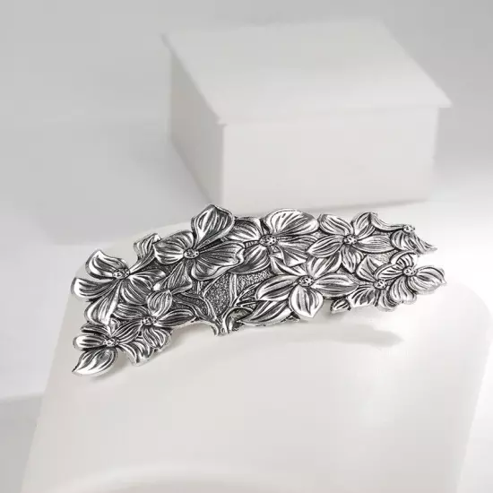 Amaxer French Flower Blossom Vintage Metal Barrette Hair Clip Styling Accessory