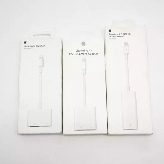 Apple Assorted Adapter Lightning to Digital AV, Headphone Jacks & More Lot of 23