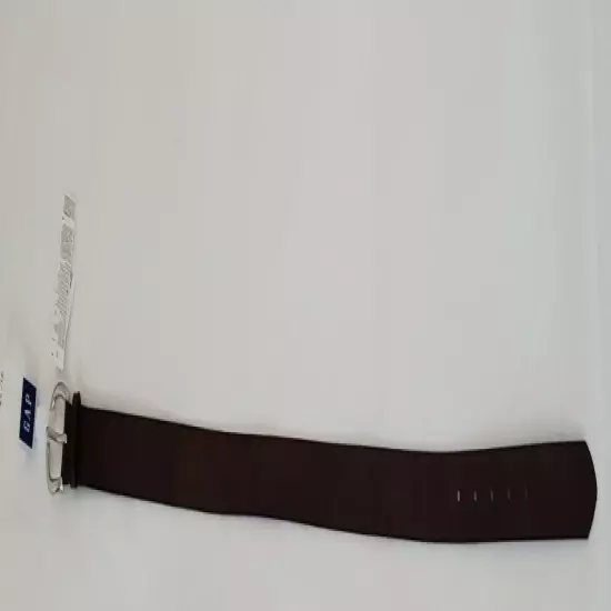 GAP Genuine Cow Leather Womens Small Brown Silver Buckle Classic Belt