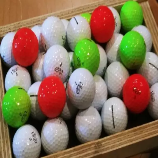 36 Vice Pro/Plus Tour, Drive Soft Mix Assorted Golf Balls 5A/4A Red White Green