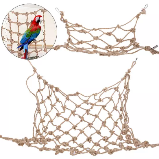 Hemp Rope Bird Climbing Net Hanging Rope Net Swing Play Rope Ladder Chew