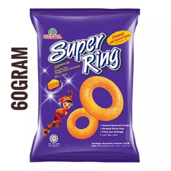 FAMOUS SNACK IN MALAYSIA SUPER RING CHEESE 10 packs X 60g