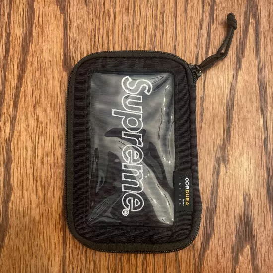 FW19 Supreme black small zip pouch cordura nylon bag Water resistant wallet