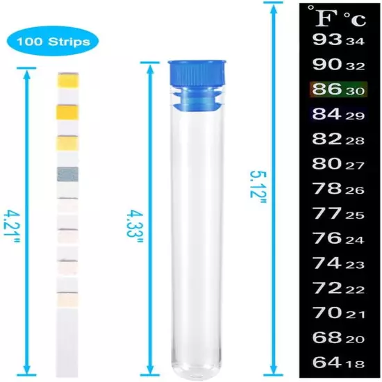 8 in 1 Aquarium Test Kit Fish Tank Test Strips Accurate Water Quality Testing...