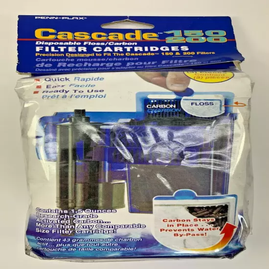 Cascade 150 200 Filter Cartridge 3 Pack Penn-Plax