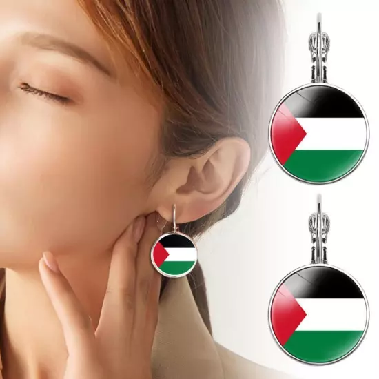 Palestine Flag Earrings Jewellery Pendant Earrings Palestinian 2024 Z4X3