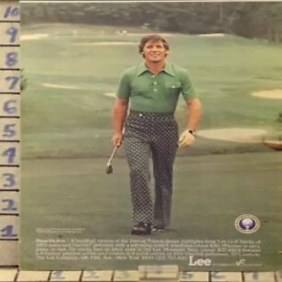 1976 LEE SLACKS PHIL KELNHOFER STANDARD CLUB GOLF SPORT GAME VINTAGE AD BM38