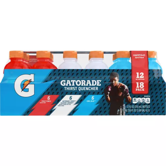 Thirst Quencher Fruit Punch, Glacier Cherry, Cool Blue Sports Drink Va