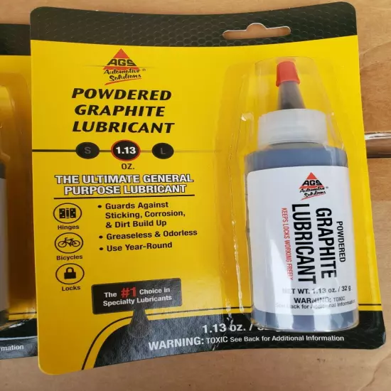 AGS Powdered Graphite Lubricant (4pack) 1.13oz LOT OF 4