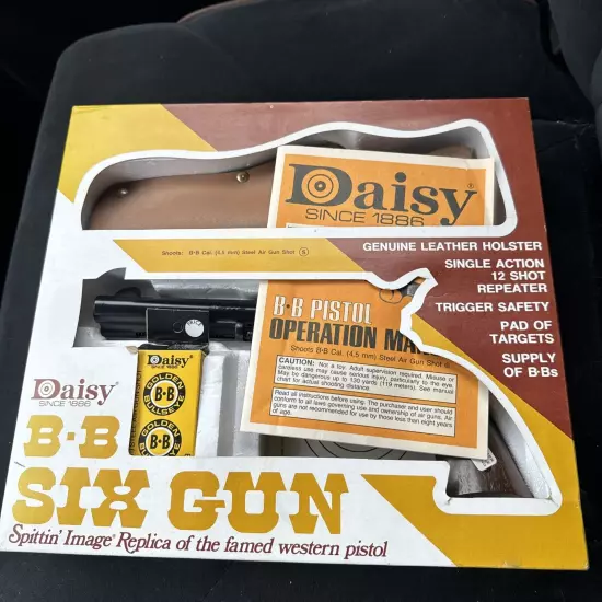 Daisy BB Six Gun .177 Single Action 12 Shot Model 179 Air Pistol in Original Box