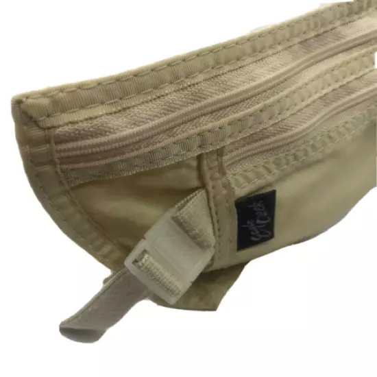 Vintage Eagle Creek 2 Pocket Fanny Waist Pack Beige Torso Pack 11” x 5”