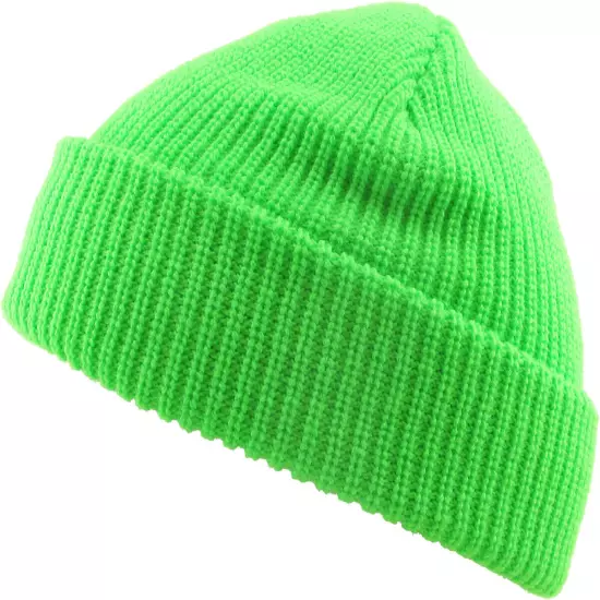 Warm Winter Knit Cuff Beanie Cap Fisherman Watch Cap Daily Ski Hat Skully