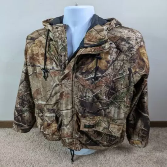 Liberty Rugged Outdoor Gear Camo Coat Jacket Large Mesh Lined Hooded Realtree