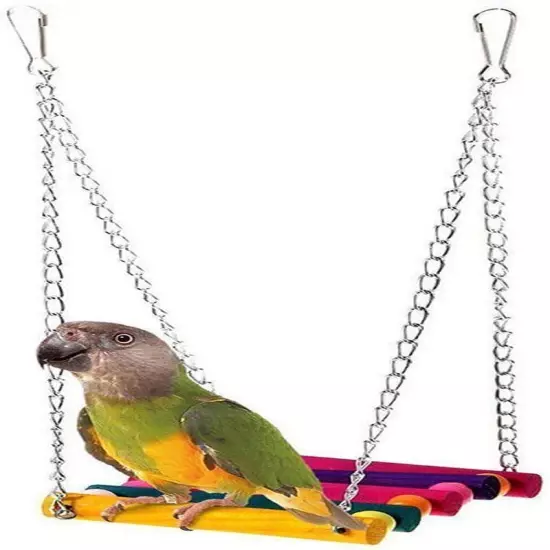 ® 5Pcs Pet Parrot Parakeet Budgie Cockatiel Cage Hammock Swing Toy Hanging Toy (