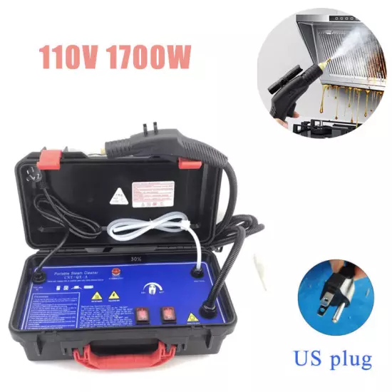 New Portable Steam Cleaner Commercial 110V 1700W Car Upholstery Cleaning Machine