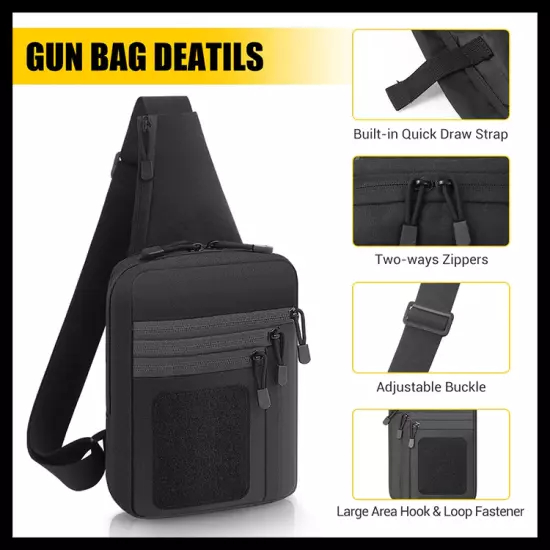 Tactical Military Sling Bag Concealed Carry Chest Bag