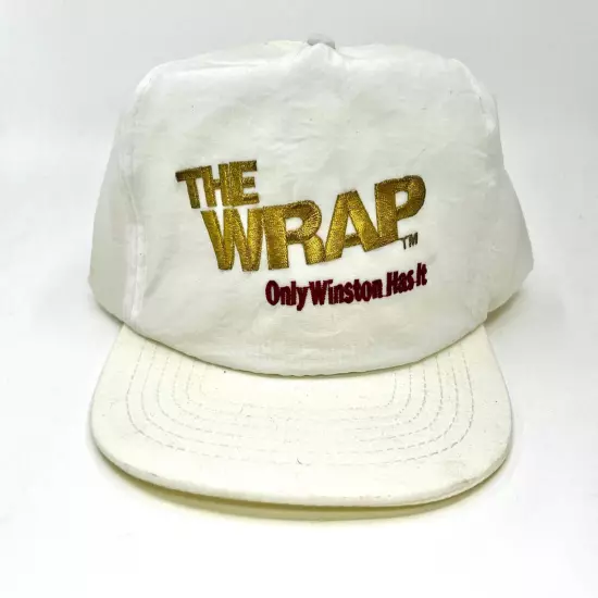 Vintage Winston Gold The Wrap Snapback White Trucker Hat