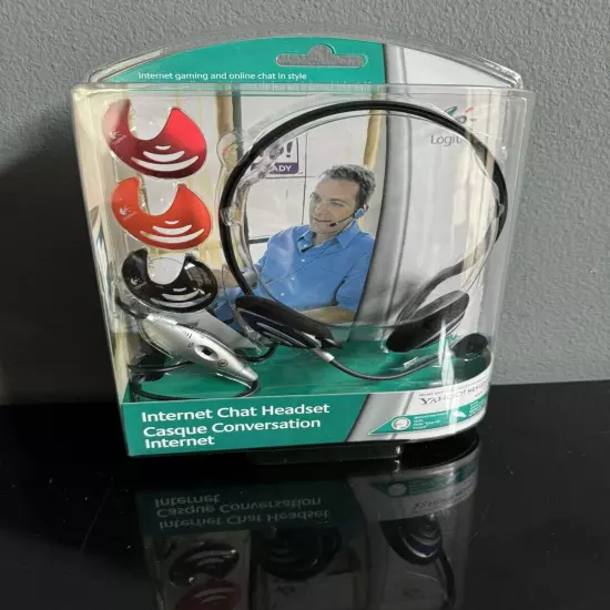 Logitech Internet Chat Headset Behind the Head Multicolored Computer NEW SEALED