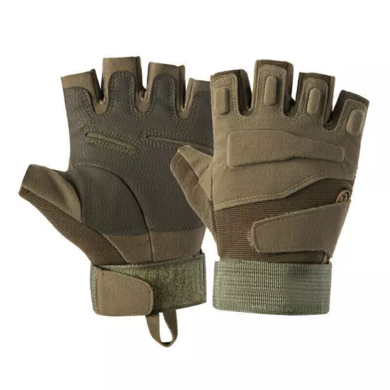 Men's Tactical Fingerless Gloves Military Combat Shooting Half Finger Gloves