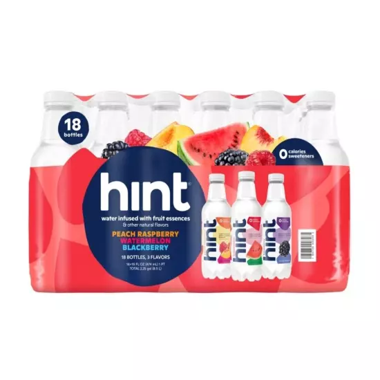 Hint Flavored Water Variety Pack (16 fl. oz., 18 pk.)