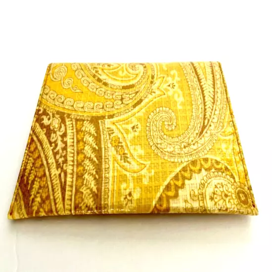 Etro NWT Yellow Etro Print Coated Fabric Envelope Clutch Bag Pouch Retail $390