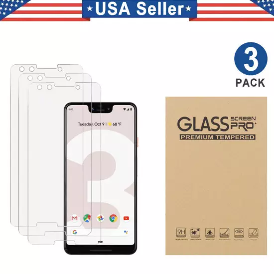 3PK Tempered Glass Screen Protector Google Pixel XL 3 4 5 6 7 7a 8a 8 9 Pro Fold