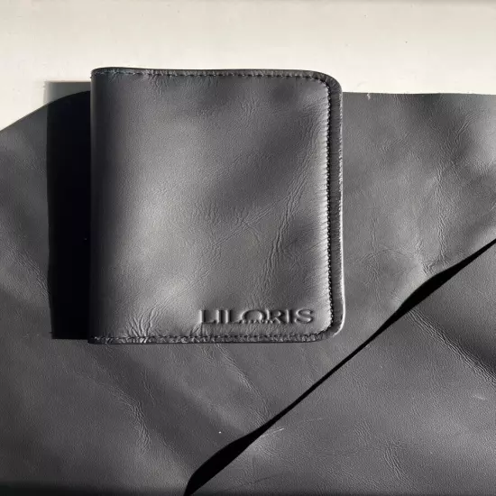 Black Leather Travel Wallet Made In Ukraine