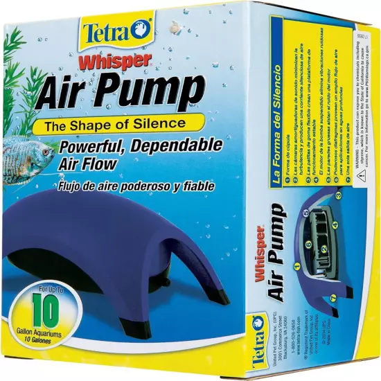 Tetra Whisper Air Pump For Fish Tank Aquarium Filter Non-ul , Up To 10 Gallons