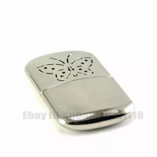 Winter Vintage/Antique Style Metal Hand Warmer & Cover Portable Silvery Refill