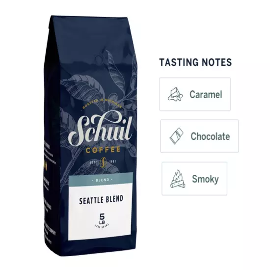 Seattle Blend, Whole Bean Coffee, Premium Roasted Gourmet Coffee Beans, Smooth 