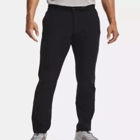 32x32 - Under Armour Golf Showdown Chino Straight Pants Black Stretch 1306325 BN