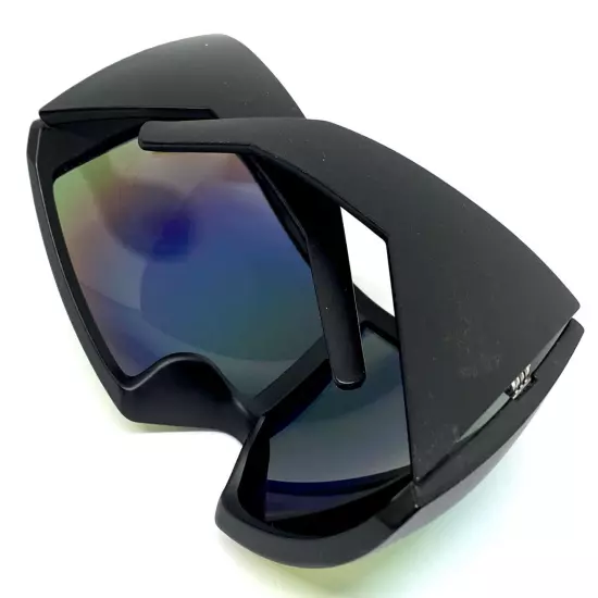 OVERSIZED Futuristic Wrap Around Face Shield Party Raver SUNGLASSES Huge Frame