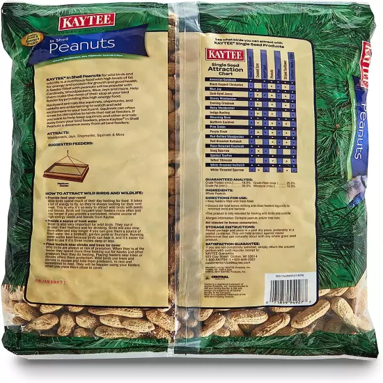 Kaytee Peanuts in Shell for Squirrels, Woodpeckers, Nuthatches, Jays, Towhees, C