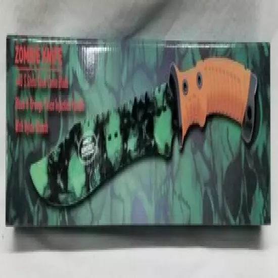 15.5" ZOMBIE SKULLS FIXED BLADE HUNTING KNIFE - NEW