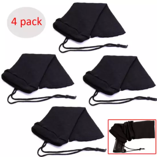 4pcs 14'' Hand Gun Pistol Knit Socks Tactical Shooting Silicone Treated Pouch