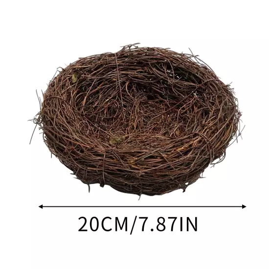 6/20CM Woven Rattan Bird's Nest Crafts Handmade Dry Natural Bird Nest for-Garden