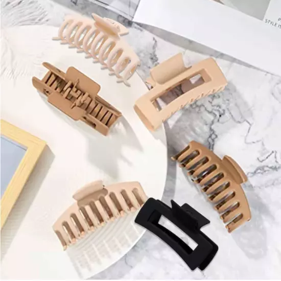 8pcs Large Hair Claw Clips for Thick Hair Strong Hold Perfect for Women NEW