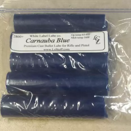 5 Sticks Carnauba Blue Cast Bullet Lube 2800fps White Label Lube FREE SHIPPING