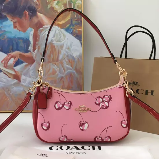 COACH Cherry Print Bag Underarm Bag 2way Shoulder Bag jp