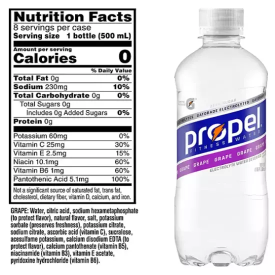 Propel Zero Water Variety Pack 16.9 Fl. Oz., 24 Pk. (Free Shipping)