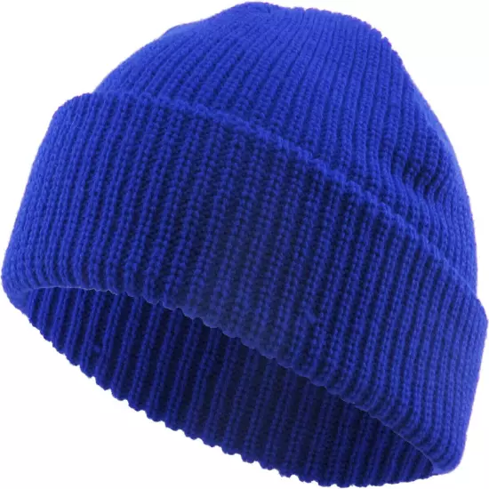 Warm Winter Knit Cuff Beanie Cap Fisherman Watch Cap Daily Ski Hat Skully