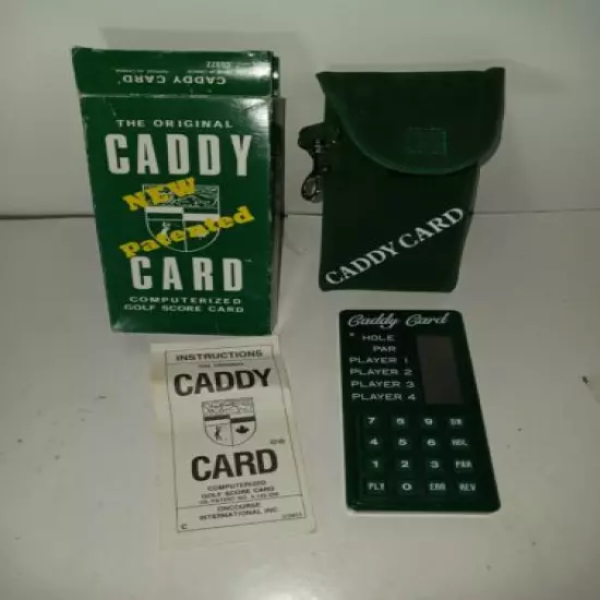 1986 Caddy Card Vintage Computerized Golf Score Card w/ Original Case & Booklet 