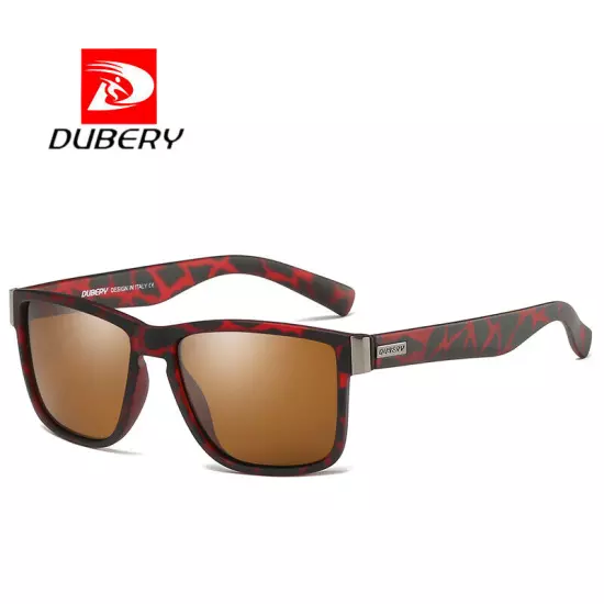 DUBERY Men Women Polarized Sport Square Sunglasses Driving Fishing Glasses UV400