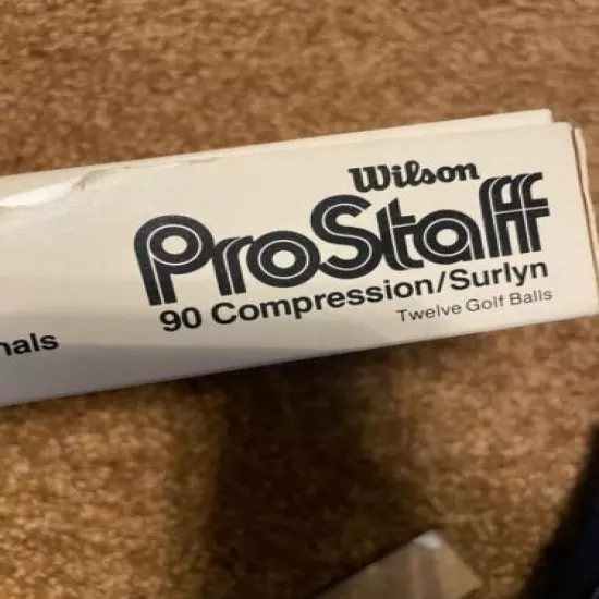 Vintage Wilson ProStaff 90 Compression Surlyn Golf Balls 12 Dozen New Old Stock