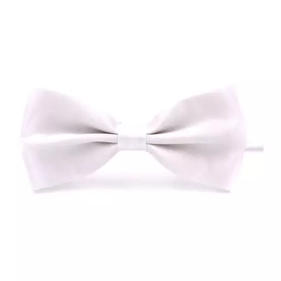 Men Bowtie Classic Wedding Party Bow Tie Solid Color Adjustable Necktie