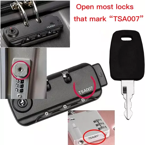 TSA 002 TSA 007 Key, TSA007 TSA002 Master Luggage Lock Keys Compatible