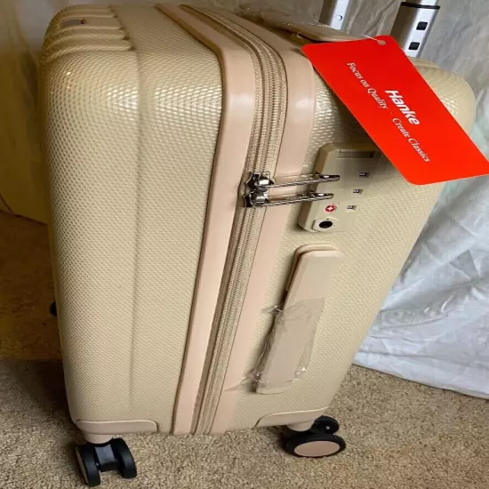 New Hanke 20 in Hard Case Carry On Spinner TSA Lock in Cuba Sand Color